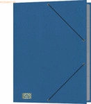RNK Ordnungsmappe A4 Glanzkarton 390 g/qm DIN 9 F&auml;cher blau