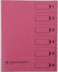 Bene Ordnungsmappen A4 Karton 250g/qm 6 F&auml;cher rosa