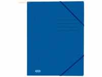10 x Oxford Eckspannmappe Top File+ A4 390g blau