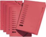 5 x Pagna Ordnungsmappe A4 6 F&auml;cher PP rot