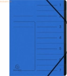 Exacompta Ordnungsmappe 540702E DIN A4 7 F&auml;cher Karton blau