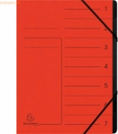 Exacompta Ordnungsmappe 540705E DIN A4 7 F&auml;cher Karton rot