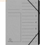 Exacompta Ordnungsmappe 540711E DIN A4 7 F&auml;cher Karton grau