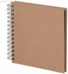 S.O.H.O. Fotoalbum Whire-O 60 Seiten 180x180mm kraft/schwarz