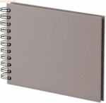 3 x S.O.H.O. Fotoalbum Whire-O 40 Seiten 195x145mm taupe/schwarz