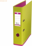 10 x Oxford Ordner myColour A4 PP-Folie kaschiert 80mm hellgr&uuml;n/pink