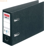 Herlitz Ordner Hartpappe A5 quer 7,5cm maX.file schwarz