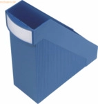 4 x Helit Stehsammler Linear 10x27x29cm blau