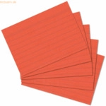6 x Herlitz Karteikarten A6 liniert orange VE=100 St&uuml;ck