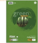 Ursus Kollegblock green A4 70g/qm liniert Lineatur 27 VE=80 Blatt
