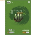 Ursus Kollegblock green A4 70g/qm kariert Lineatur 28 VE=80 Blatt