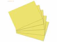 4 x Herlitz Karteikarten A5 blanko gelb VE=100 Stück