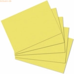 4 x Herlitz Karteikarten A5 blanko gelb VE=100 St&uuml;ck