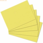 6 x Herlitz Karteikarten A6 blanko gelb VE=100 St&uuml;ck