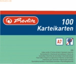 Herlitz Karteikarten A7 liniert gr&uuml;n VE=100 St&uuml;ck