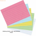 Herlitz Karteikarten A7 liniert rosa VE=100 St&uuml;ck