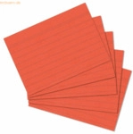 8 x Herlitz Karteikarten A7 liniert orange VE=100 St&uuml;ck