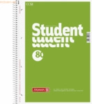 5 x Brunnen Kollegblock Student A4 70g/qm blanko 80 Blatt gr&uuml;n
