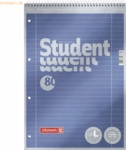 5 x Brunnen Spiralblock Premium Student A4 90g/qm 80 Blatt Lineatur 27
