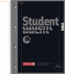 5 x Brunnen Kollegblock Student Colour Code A4 90g/qm 80 Blatt onyx Li