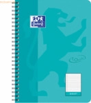 5 x Oxford Collegeblock Touch B5 liniert 80 Blatt Optik-Paper aqua