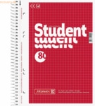 Brunnen Kollegblock Student A5 70g/qm kariert 80 Blatt rot