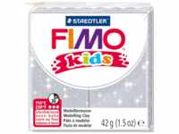 8 x Staedtler Modelliermasse Fimo Kids silber glitter 42g