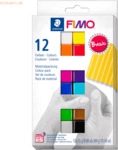 Staedtler Modelliermasse Fimo soft -Basic Colours- farbig sortiert 12x