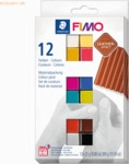 Staedtler Modelliermasse Fimo leather-effect farbig sortiert 12x 25g