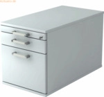 mcbuero.de Rollcontainer 80cm 1 Schub 1 H&auml;ngeregistratur Schloss Chrom