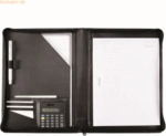 Alassio Schreibmappe Catana A4 Leder schwarz