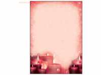 Sigel Designpapier Weihnachten A4 90g VE=100 Blatt Red Candlelight