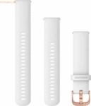 Garmin Garmin Ersatzarmband 20mm Silikon Wei&szlig;/Gold Schnalle