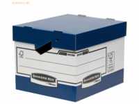 10 x Bankers Box Archivbox Heavy Duty BxHxT 33,5x28,2x40,4cm blau/weiß