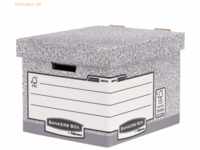 10 x Bankers Box Aufbewahrungsbox Standard BxHxT 33,5x29m2x40m4cm grau