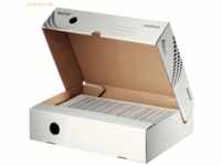 Leitz Archivbox easyboxx 80mm breite Öffnung mit Klappdeckel Wellpappe