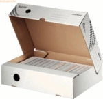 Leitz Archivbox easyboxx 80mm breite &Ouml;ffnung mit Klappdeckel Wellpappe