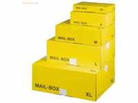 20 x smartboxpro Versandkarton MAILBOX L 400x260x145mm gelb/anthrazit