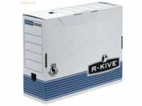 10 x Fellowes Archivbox R-Kive Prima 105x311x255mm blau/schwarz/weiß