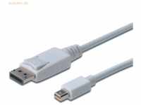 Assmann ASSMANN DisplayPort Kabel mini DP 1.0m interlock DP 1.1a weiß