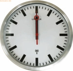 Unilux Wanduhr STATION 400124567 Funk metallgrau