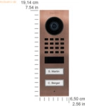 DoorBird DoorBird D1102V IP Video T&uuml;rstation PVD Bronze Aufputz