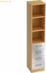 mcbuero.de Regal 5 OH 40,6x42x200,4cm 4 Sch&uuml;be Sockelblende Griff CE B
