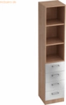 mcbuero.de Regal 5 OH 40,6x42x200,4cm 4 Sch&uuml;be Sockelblende Griff CE N