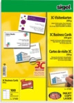 Sigel Visitenkarten Inkjet/Laser/Kopier 3C 250g wei&szlig; VE=100 St&uuml;ck