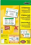 Sigel Visitenkarten Inkjet/Laser/Kopier 3C 225g/qm beidseitig VE=100 S