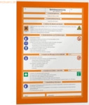 Durable Magnetrahmen Duraframe selbstklebend A4 orange VE=10 St&uuml;ck