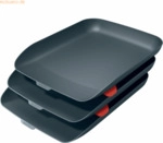 Leitz Briefkorb Cosy Set A4 Polystyrol VE=3 St&uuml;ck grau