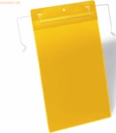 Durable Kennzeichnungstasche mit Drahtb&uuml;gel A4 hoch PP gelb VE=50 St&uuml;c