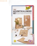 Folia Adventskalender 'Papiert&uuml;ten natur' braun